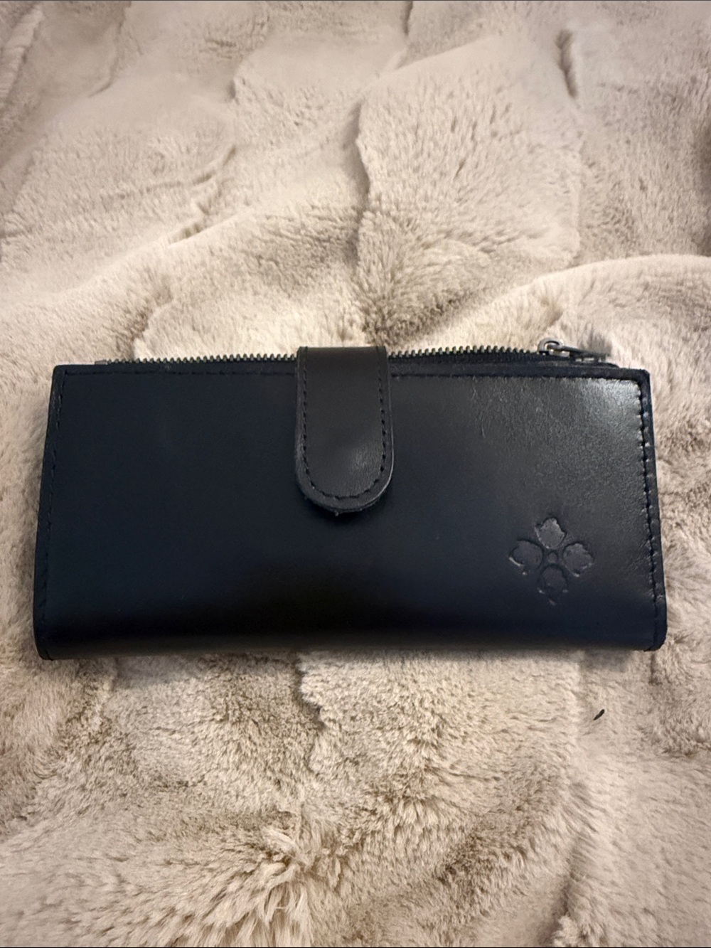 Patricia Nash Black Leather Slim Wallet